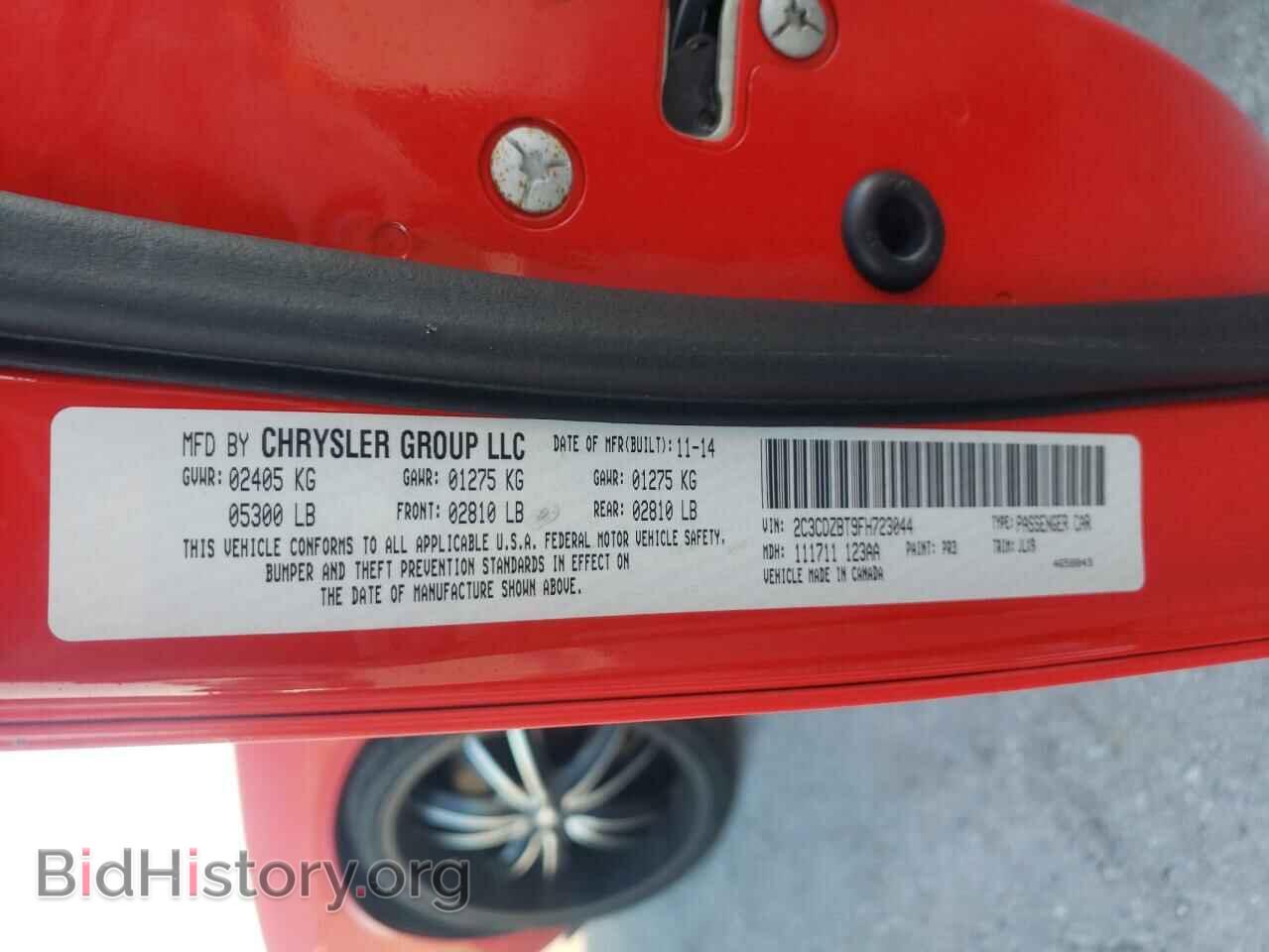2015 DODGE CHALLENGER - VIN: 2C3CDZBT9FH723044 - Photo 10