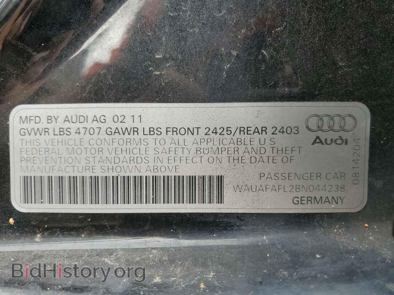 2011 AUDI A4 - VIN: WAUAFAFL2BN044238 - Photo 13