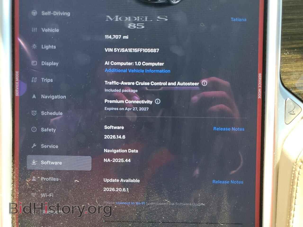2015 TESLA MODEL S - VIN: 5YJSA1E15FF105687 - Photo 9