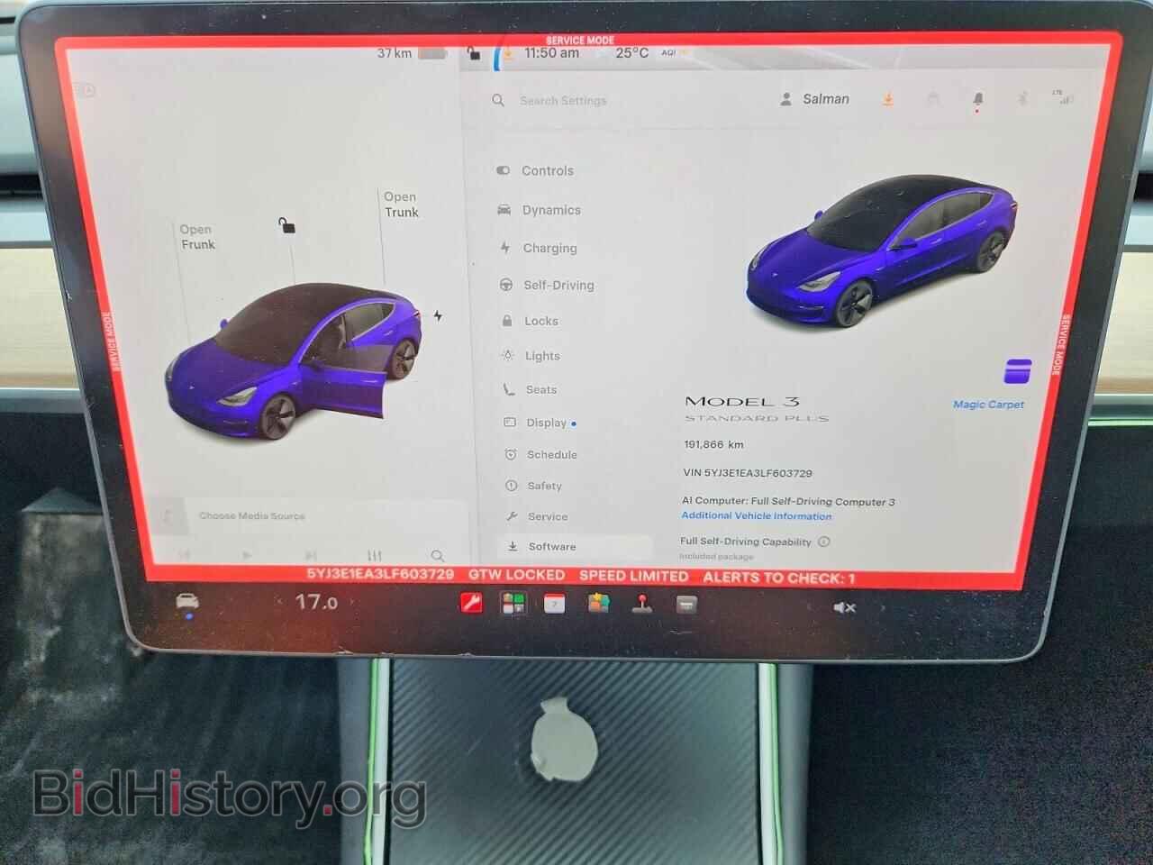 2020 TESLA MODEL 3 - VIN: 5YJ3E1EA3LF603729 - Фото 9