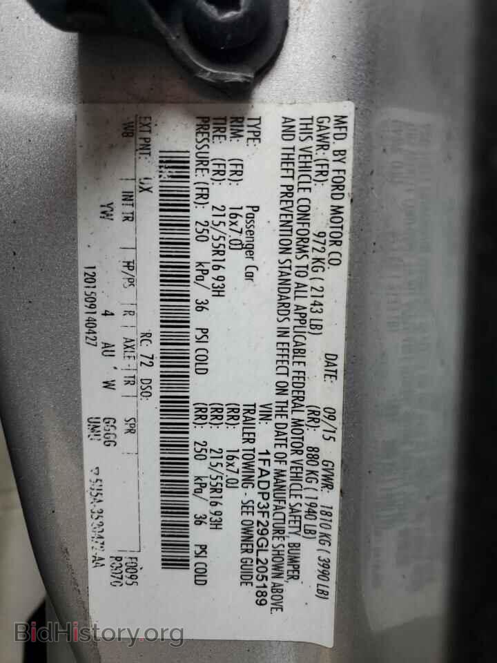 2016 FORD FOCUS - VIN: 1FADP3F29GL205189 - Фото 13