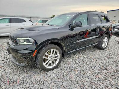 2021 Dodge DURANGO GT, черный — VIN 1C4RDJDG2MC765823, Copart