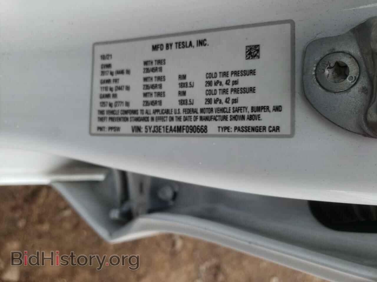 2021 TESLA MODEL 3 - VIN: 5YJ3E1EA4MF090668 - Photo 10