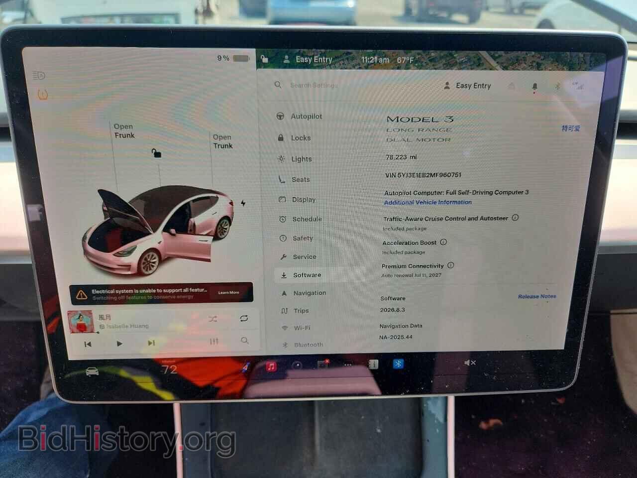 2021 TESLA MODEL 3 - VIN: 5YJ3E1EB2MF960751 - Фото 9