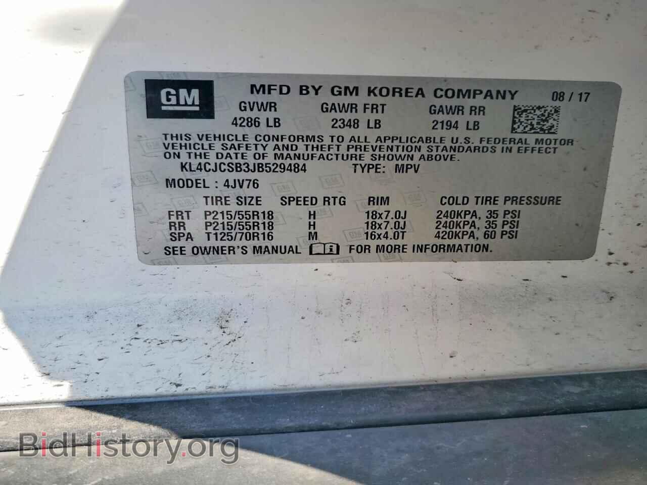 2018 BUICK ENCORE - VIN: KL4CJCSB3JB529484 - Photo 13