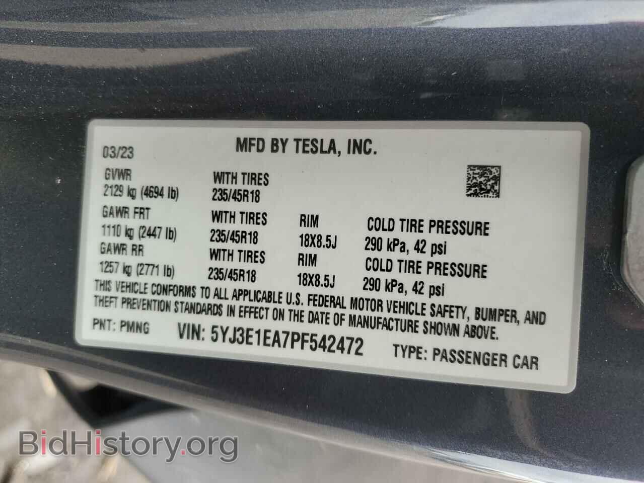 2023 TESLA MODEL 3 - VIN: 5YJ3E1EA7PF542472 - Photo 12