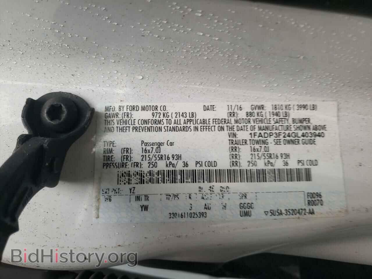 2016 FORD FOCUS - VIN: 1FADP3F24GL403940 - Фото 13