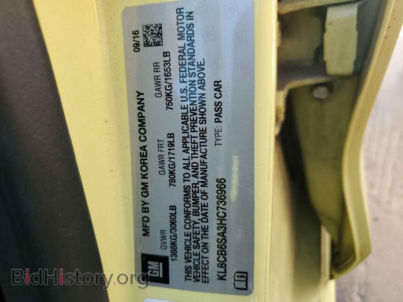 2017 CHEVROLET SPARK - VIN: KL8CB6SA3HC736966 - Фото 13