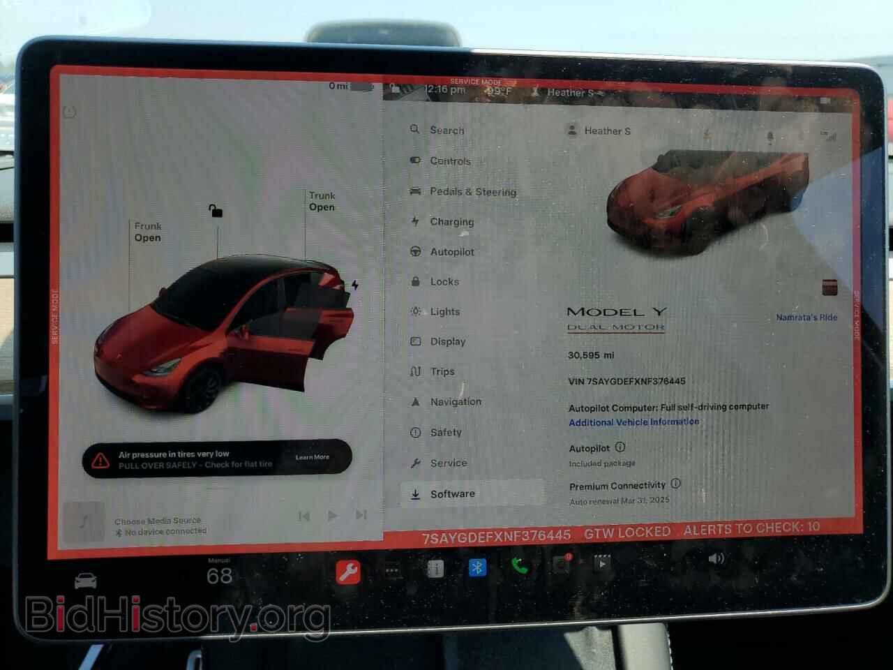 2022 TESLA MODEL Y - VIN: 7SAYGDEFXNF376445 - Фото 9