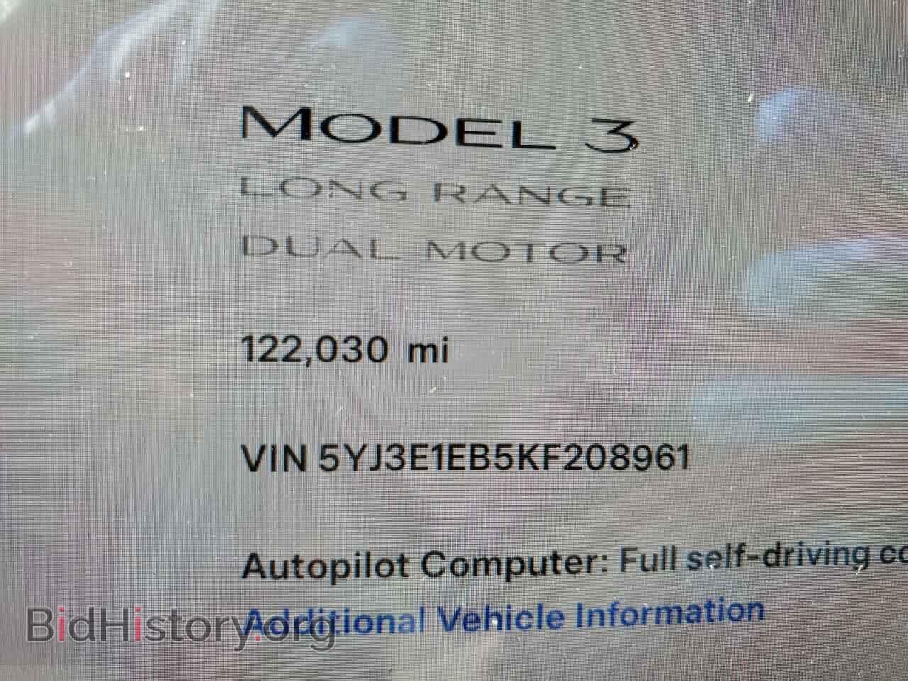 2019 TESLA MODEL 3 - VIN: 5YJ3E1EB5KF208961 - Фото 9