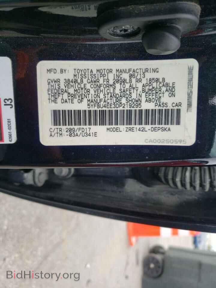 2013 TOYOTA COROLLA - VIN: 5YFBU4EE3DP219295 - Фото 10