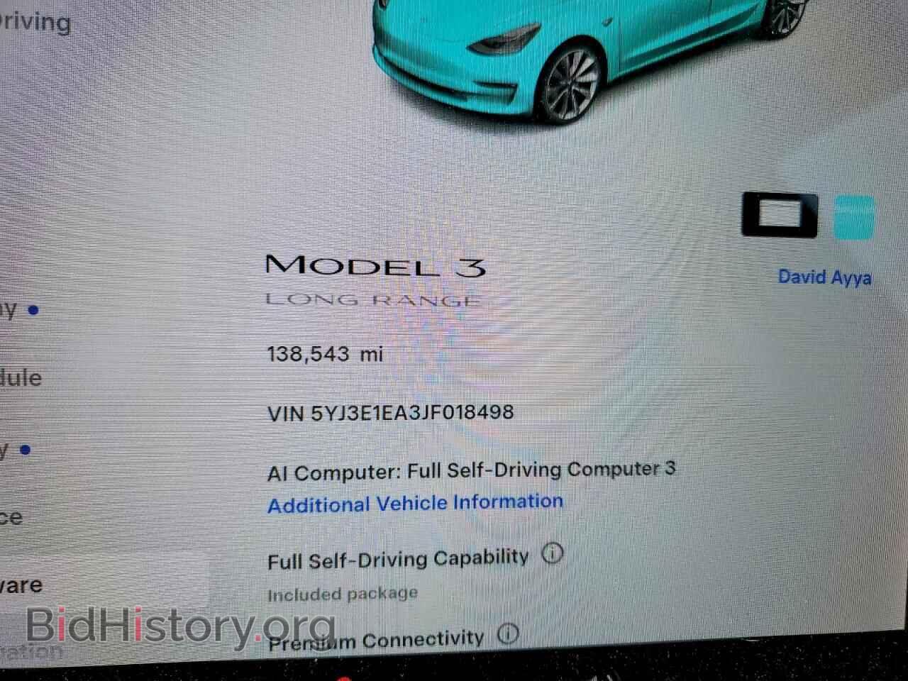 2018 TESLA MODEL 3 - VIN: 5YJ3E1EA3JF018498 - Фото 9
