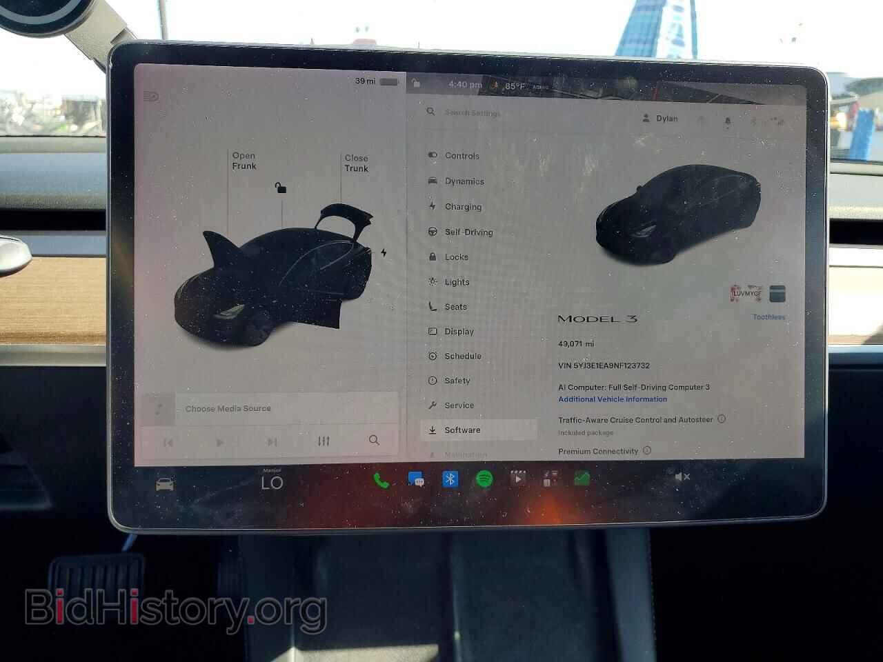 2022 TESLA MODEL 3 - VIN: 5YJ3E1EA9NF123732 - Photo 9