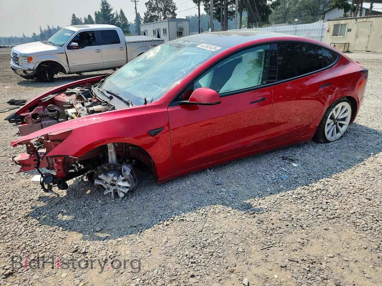 Photo 5YJ3E1EB1NF129694 - TESLA MODEL 3 2022
