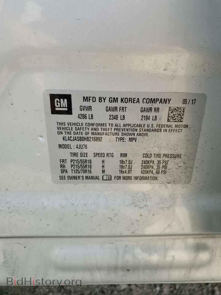 2017 BUICK ENCORE - VIN: KL4CJASB0HB216892 - Photo 14