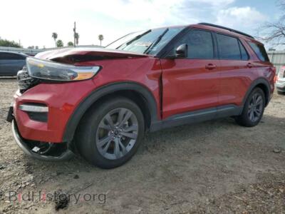 2022 Ford EXPLORER XLT, темно-бордовый — VIN 1FMSK7DH9NGB36892, Copart