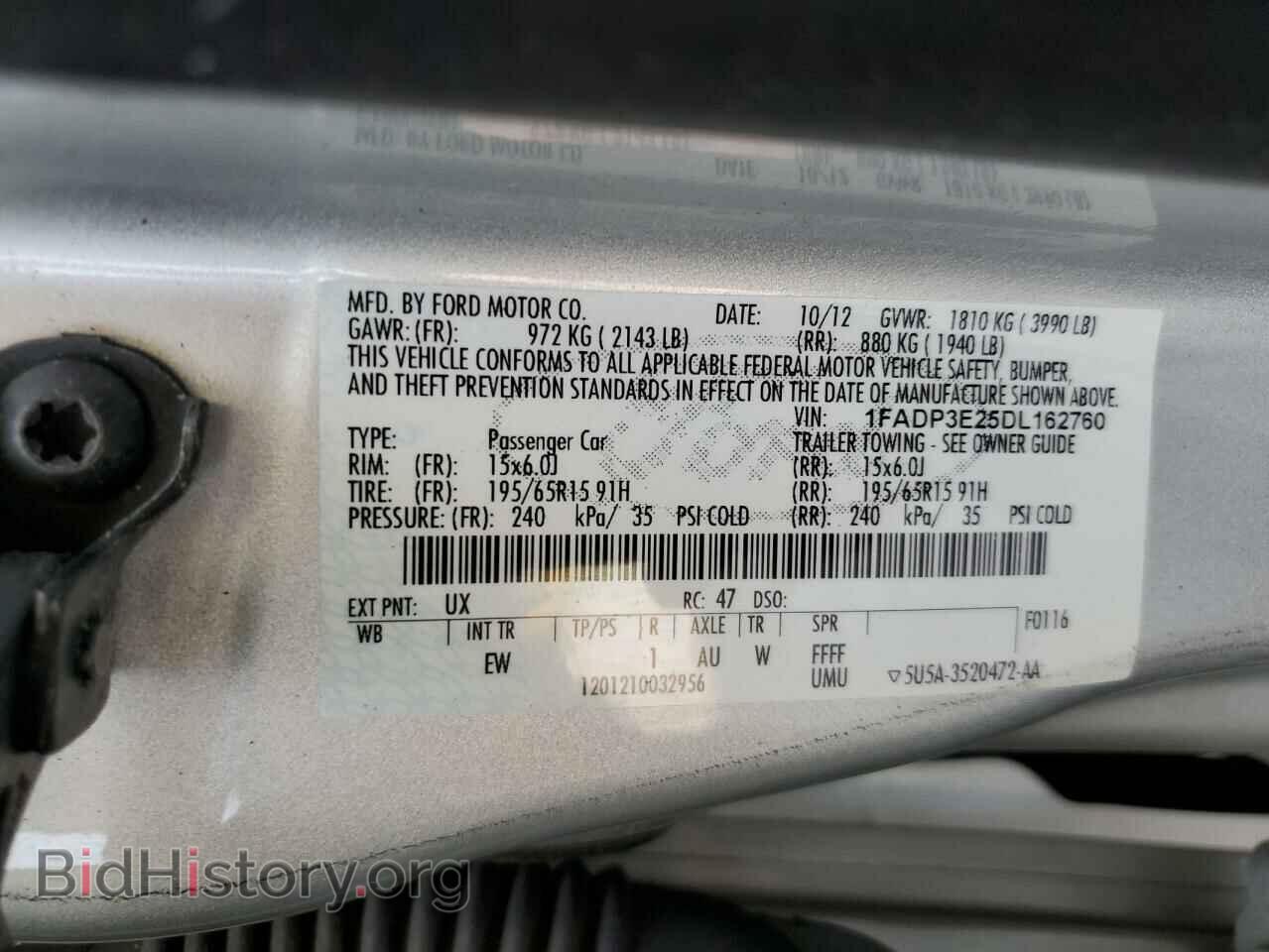 2013 FORD FOCUS - VIN: 1FADP3E25DL162760 - Фото 13