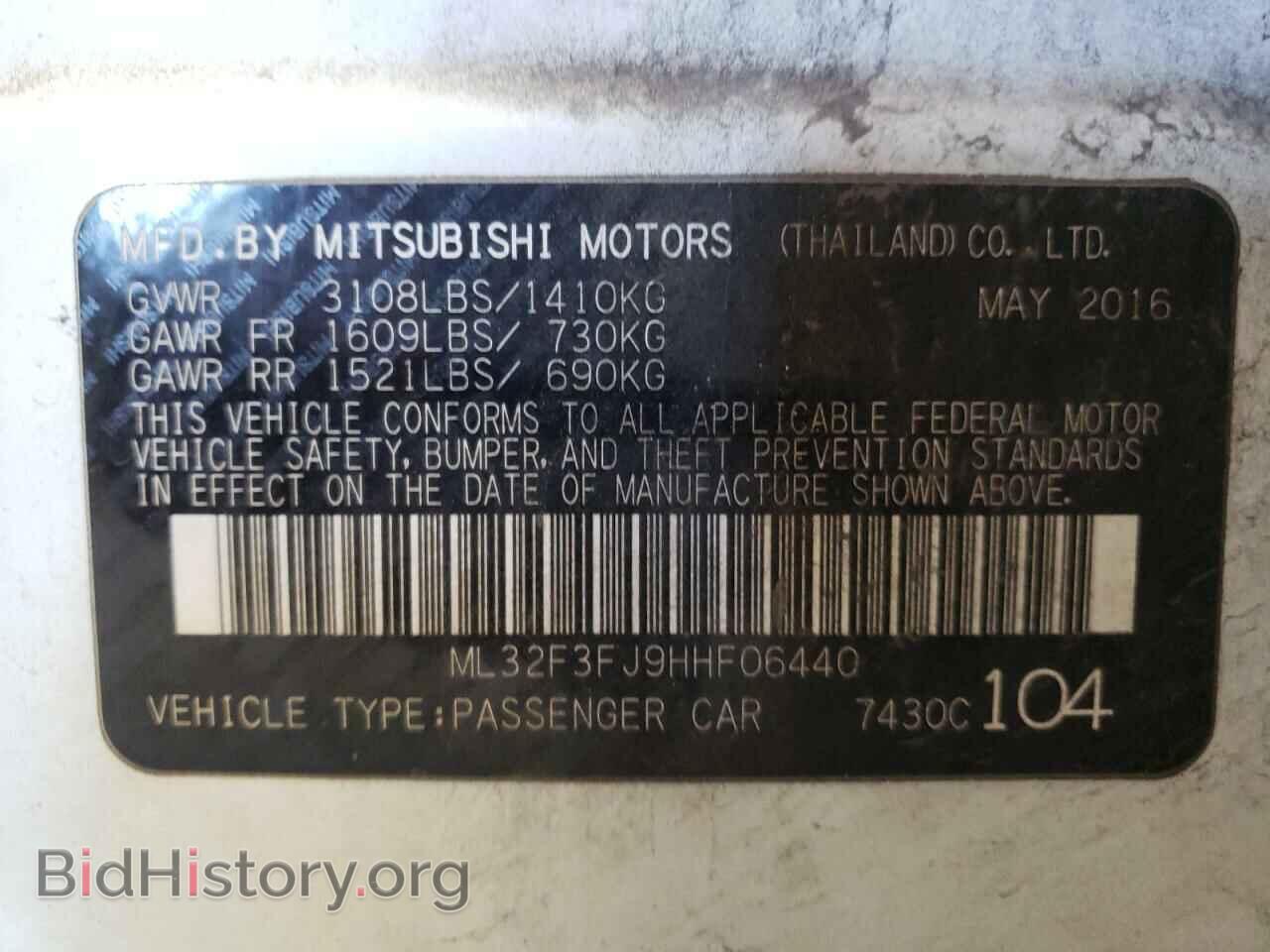 2017 MITSUBISHI MIRAGE - VIN: ML32F3FJ9HHF06440 - Фото 10