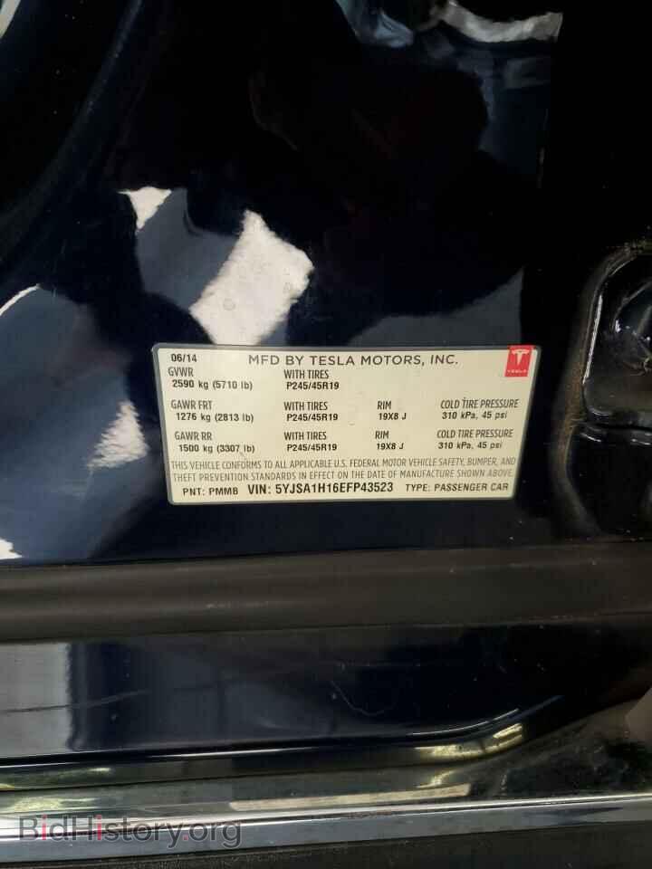 2014 TESLA MODEL S - VIN: 5YJSA1H16EFP43523 - Фото 12
