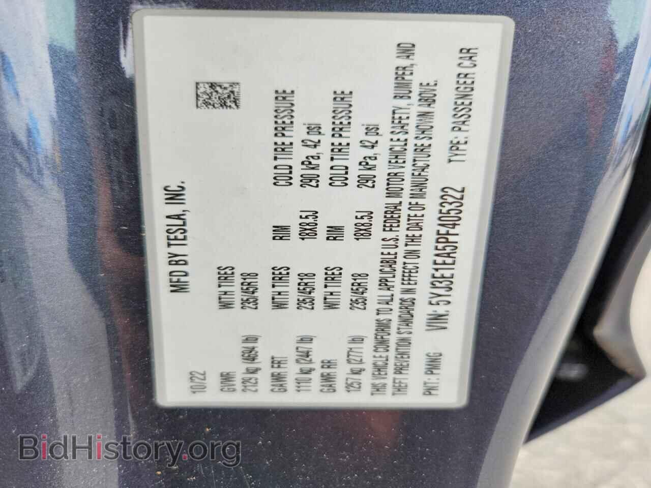2023 TESLA MODEL 3 - VIN: 5YJ3E1EA5PF405322 - Фото 13