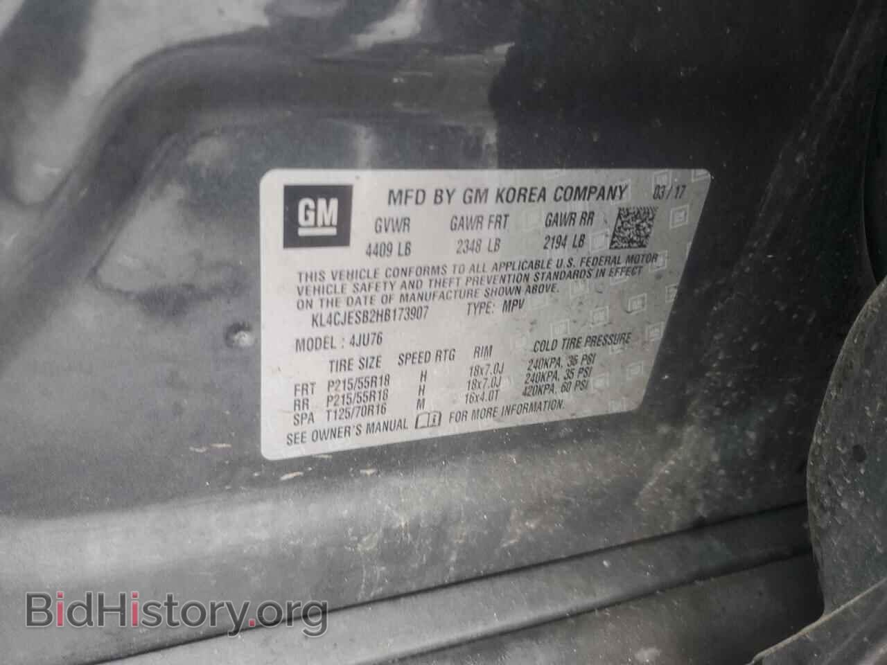 2017 BUICK ENCORE - VIN: KL4CJESB2HB173907 - Фото 13