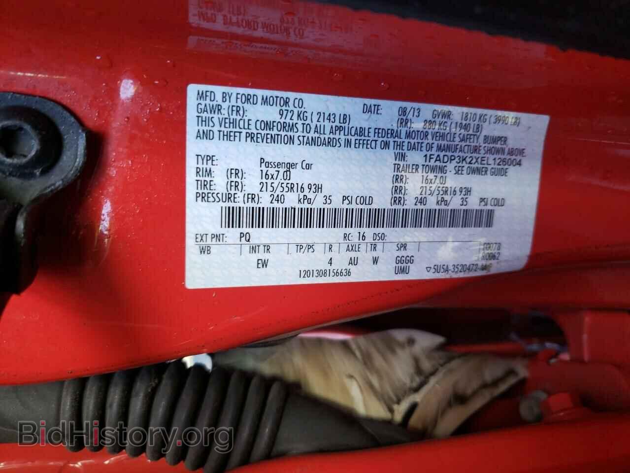 2014 FORD FOCUS - VIN: 1FADP3K2XEL126004 - Фото 10