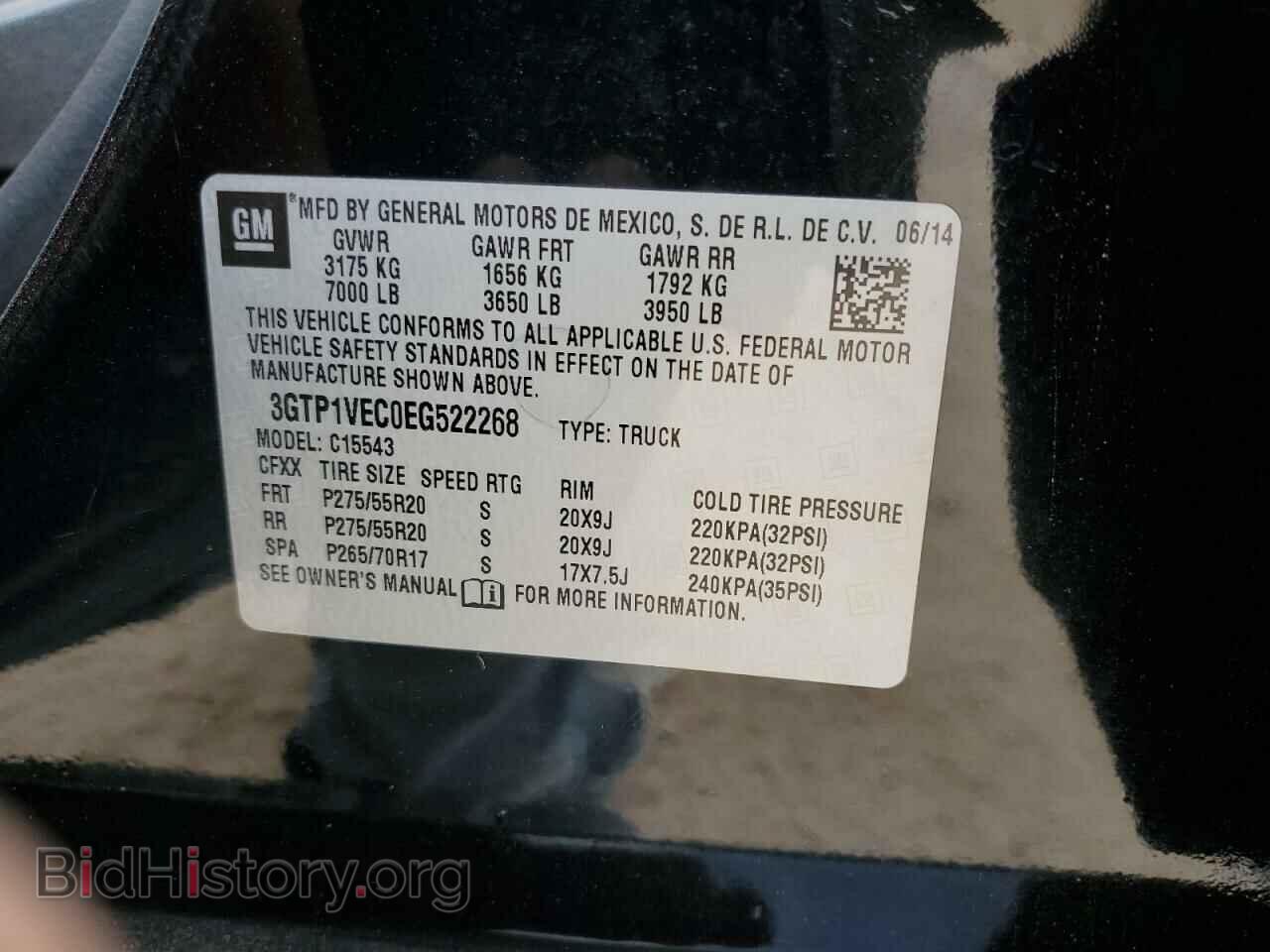 2014 GMC SIERRA - VIN: 3GTP1VEC0EG522268 - Photo 12