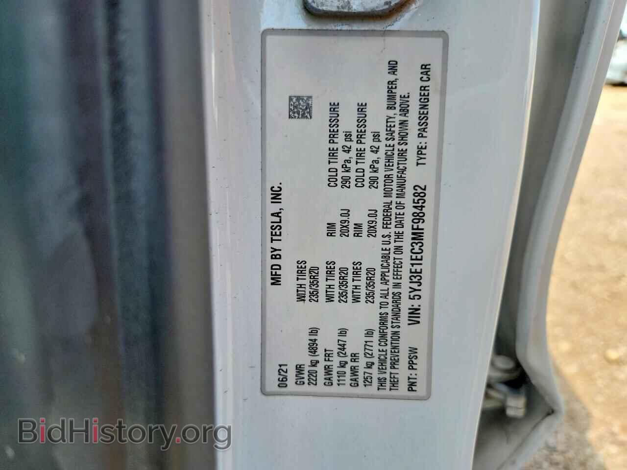 2021 TESLA MODEL 3 - VIN: 5YJ3E1EC3MF984582 - Photo 12