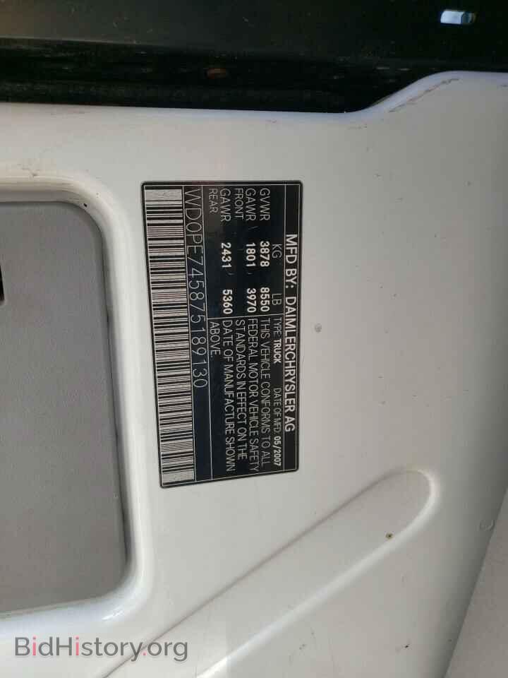 2007 DODGE SPRINTER - VIN: WD0PE745875189130 - Photo 10