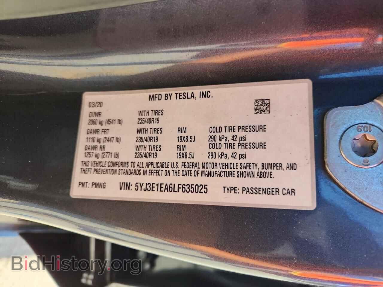 2020 TESLA MODEL 3 - VIN: 5YJ3E1EA6LF635025 - Photo 12