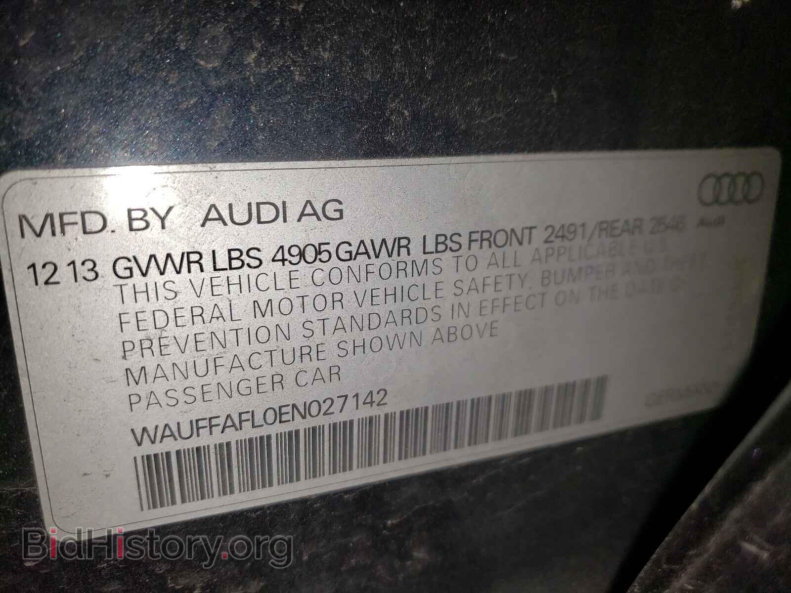 2014 AUDI A4 - VIN: WAUFFAFL0EN027142 - Фото 10