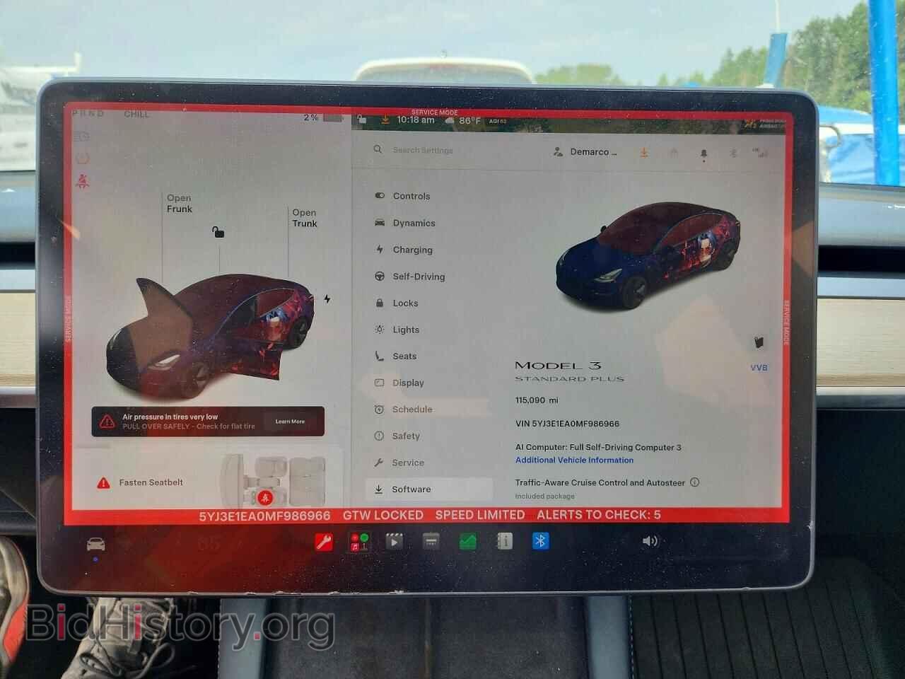 2021 TESLA MODEL 3 - VIN: 5YJ3E1EA0MF986966 - Фото 9