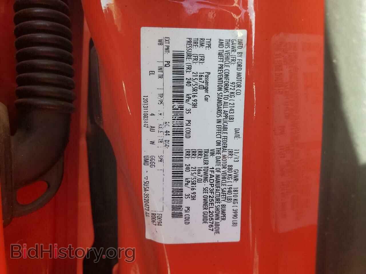 2014 FORD FOCUS - VIN: 1FADP3F25EL205767 - Фото 12