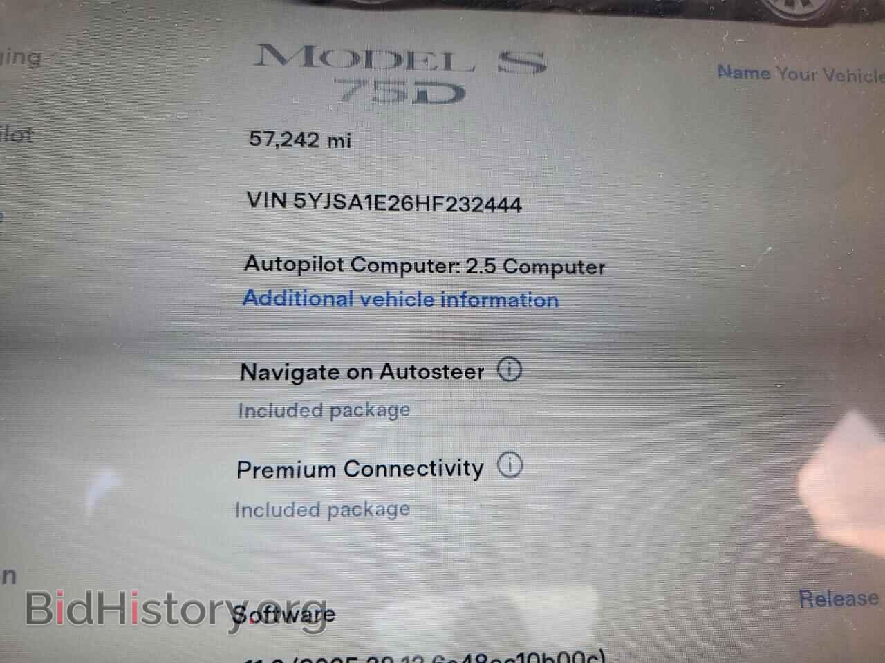 2017 TESLA MODEL S - VIN: 5YJSA1E26HF232444 - Photo 9