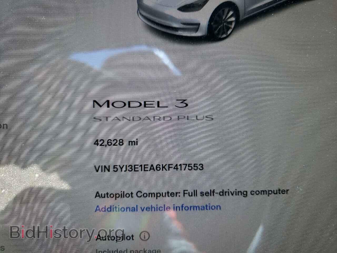 2019 TESLA MODEL 3 - VIN: 5YJ3E1EA6KF417553 - Фото 8