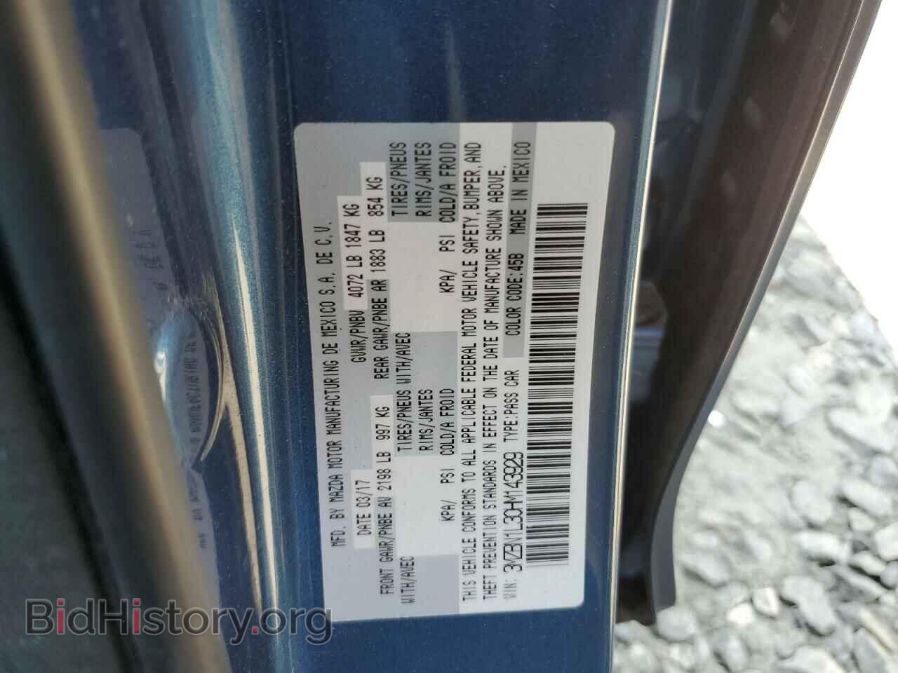 2017 MAZDA 3 - VIN: 3MZBN1L30HM143929 - Фото 12