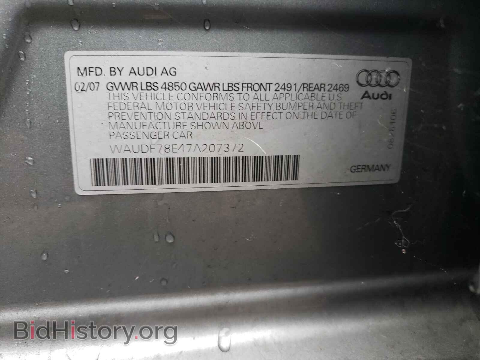 2007 AUDI A4 - VIN: WAUDF78E47A207372 - Photo 10