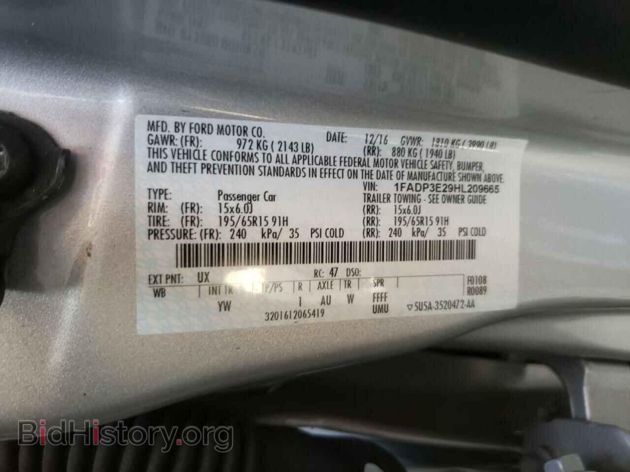 2017 FORD FOCUS - VIN: 1FADP3E29HL209665 - Photo 10