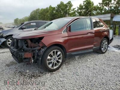 2015 Ford EDGE Titanium, burgundy — VIN 2FMPK3K90FBB33656, Copart