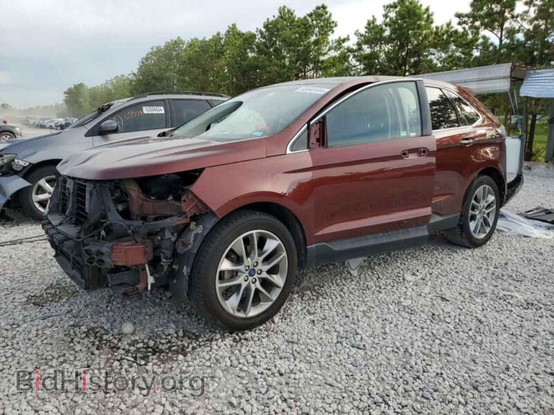 2015 Ford EDGE Titanium (VIN 2FMPK3K90FBB33656) — photo 1 of 13, Copart, damage: front end