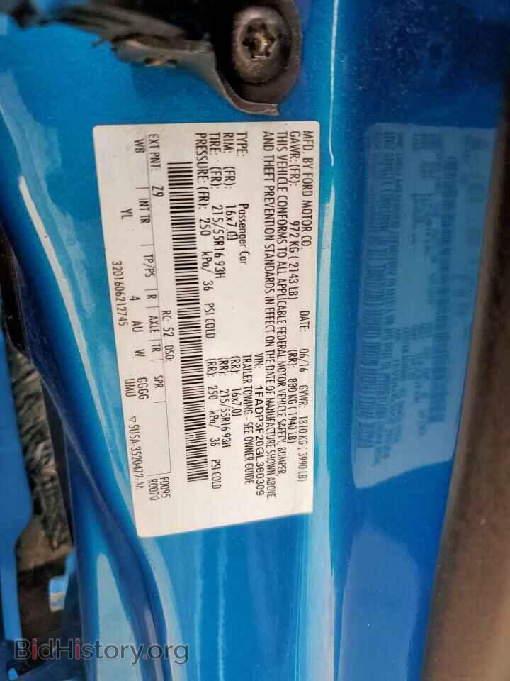 2016 FORD FOCUS - VIN: 1FADP3F20GL360309 - Фото 12