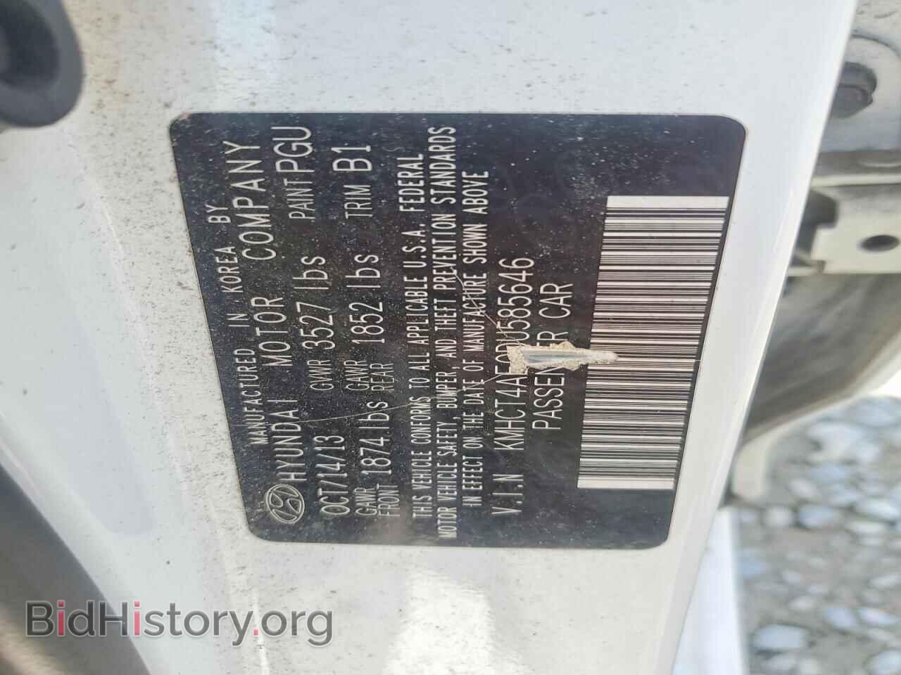 2013 HYUNDAI ACCENT - VIN: KMHCT4AE0DU585646 - Фото 12
