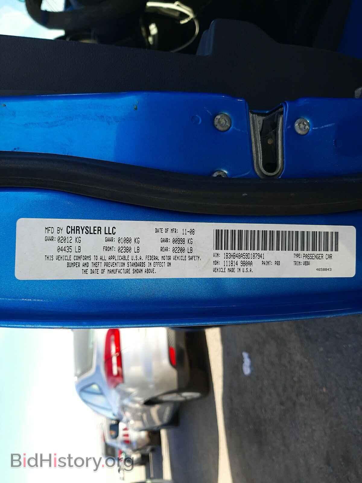 2009 DODGE CALIBER - VIN: 1B3HB48A59D187941 - Фото 10