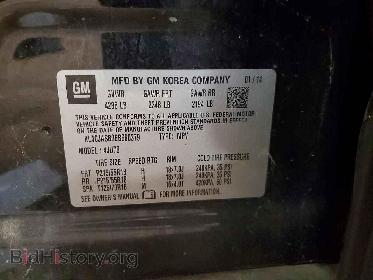 2014 BUICK ENCORE - VIN: KL4CJASB0EB660379 - Photo 14