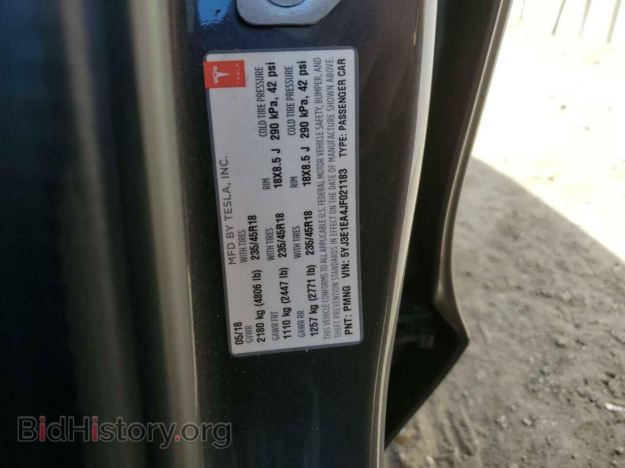 2018 TESLA MODEL 3 - VIN: 5YJ3E1EA4JF021183 - Photo 12