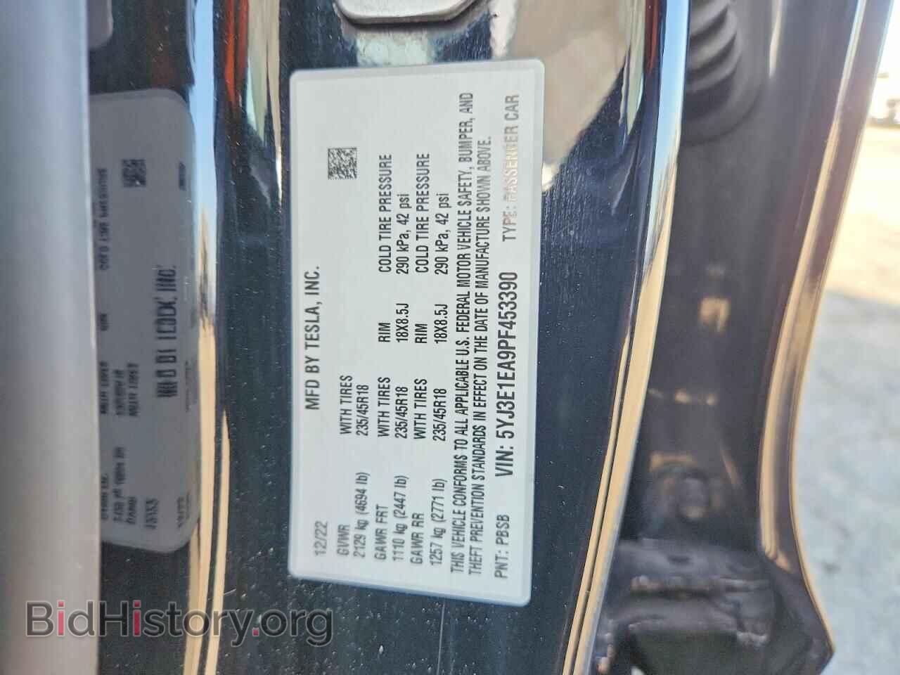 2023 TESLA MODEL 3 - VIN: 5YJ3E1EA9PF453390 - Фото 12