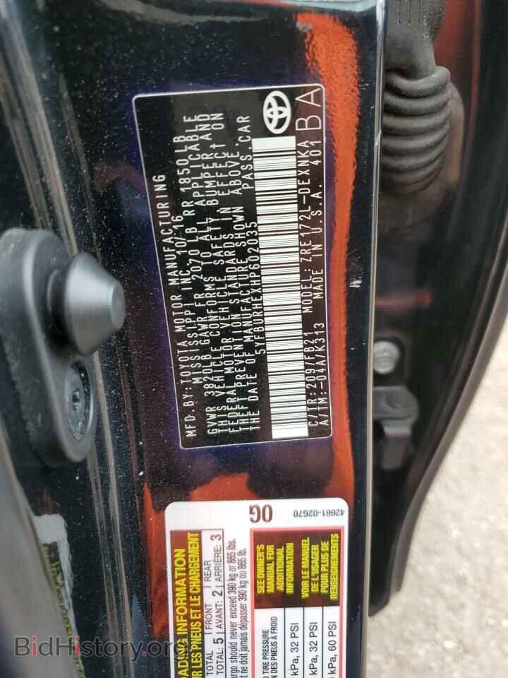 2017 TOYOTA COROLLA - VIN: 5YFBURHEXHP602035 - Фото 13