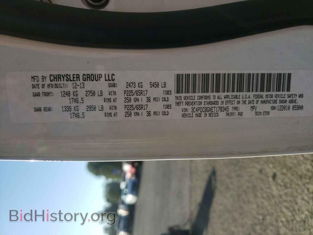 2014 DODGE JOURNEY - VIN: 3C4PDCBGXET178345 - Фото 10