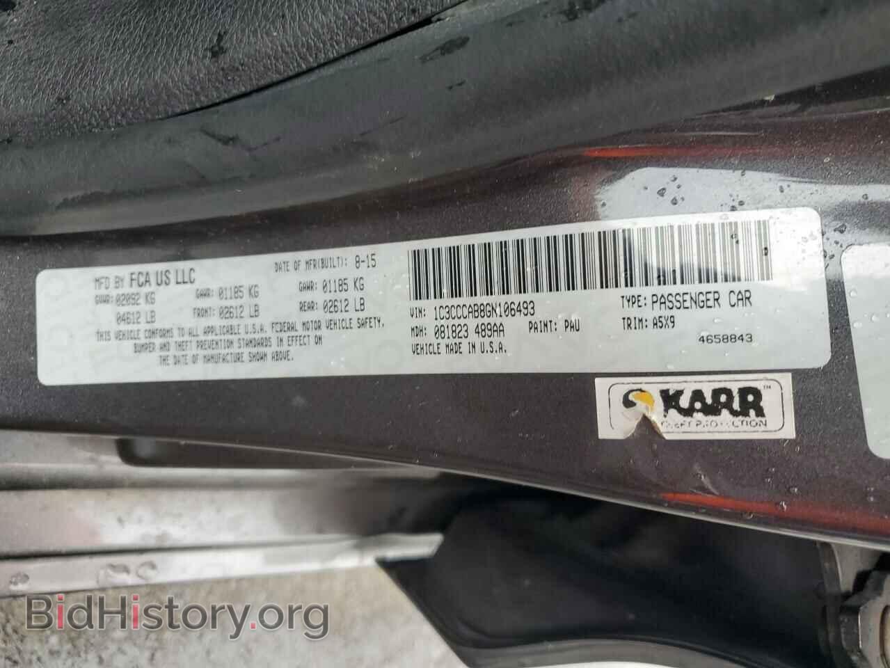 2016 CHRYSLER 200 - VIN: 1C3CCCAB8GN106493 - Фото 12