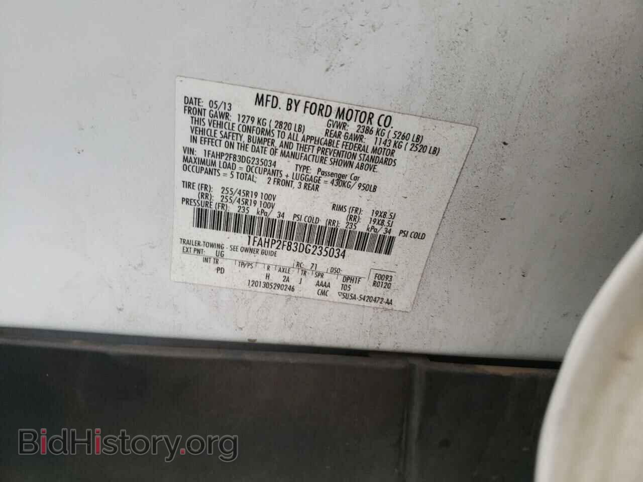 2013 FORD TAURUS - VIN: 1FAHP2F83DG235034 - Photo 10